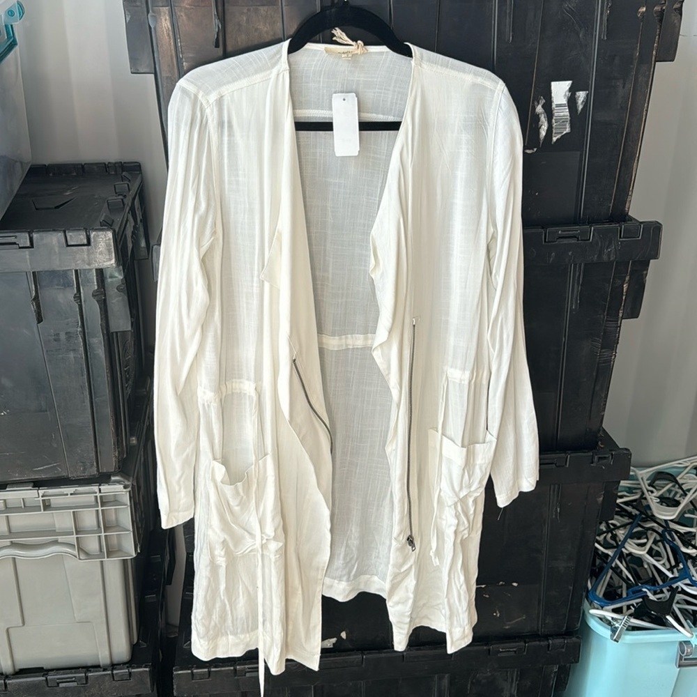 Mystree white trench jacket